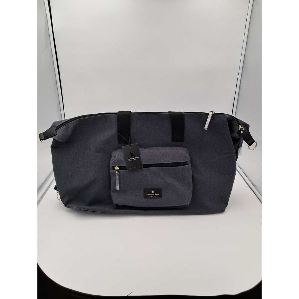 London Fog Canvas Duffel Bag-denim Weekender‎